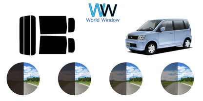 【ノーマルスモーク (ハードコートフィルム) 】 ミツビシ  ekワゴン/スポーツ/クラッシィ/アクティブ (H81W) カット済みカーフィルム リアセット スモークフィルム