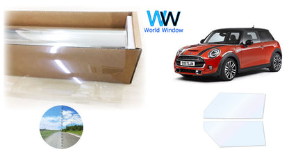 オーロラフィルム (ファインゴースト90) 遮熱フィルム 透過率90%  MINI (ミニ) クーパー 3ドア F56 (F56 XM12/XN15/XM15/XR15M/XR15M/XN20/XM20/XR20M/XRJCWM)  カット済みカーフィルム フロントドアセット オーロラタイプ ゴーストタイプ ホログラフィック