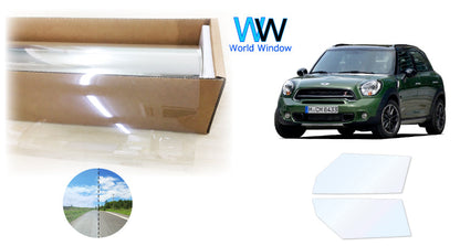 オーロラフィルム (ファインゴースト90) 遮熱フィルム 透過率90% MINI (ミニ) ペースマン R61 (R61 SS16/SS16S/SS16CA/SS16SA/RJ16CA/RS20/SSJCW) カット済みカーフィルム フロントドアセット オーロラタイプ ゴーストタイプ ホログラフィック