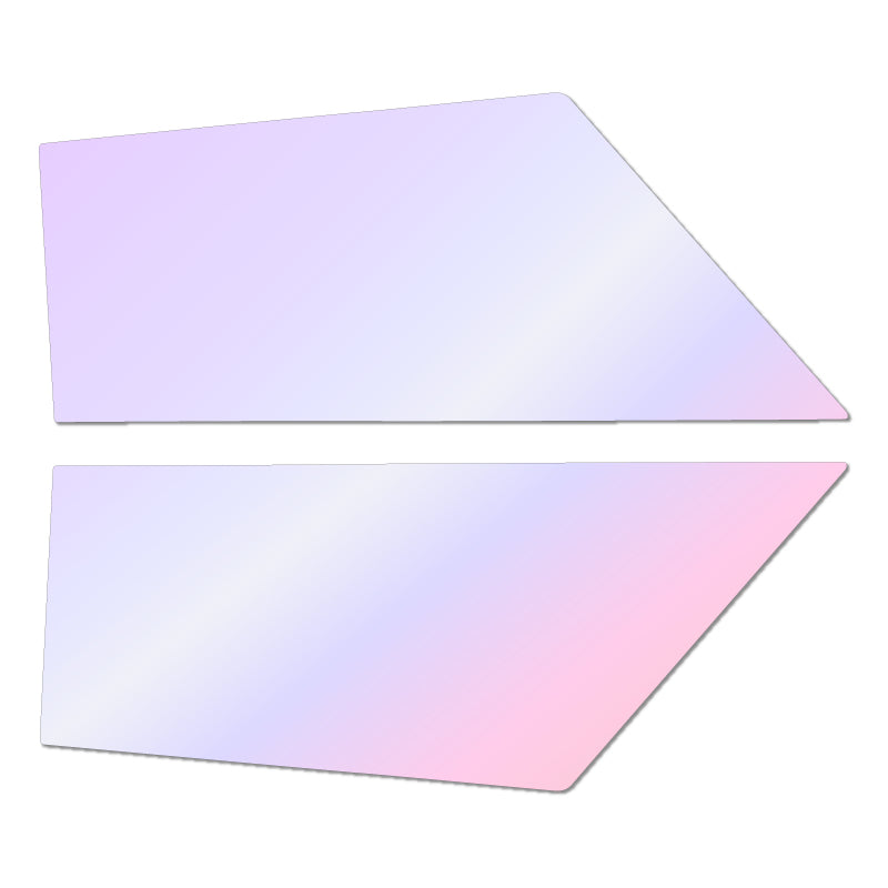 オーロラフィルム (グロウゴースト91) 遮熱フィルム 透過率90%  MINI (ミニ) クラブマン R55 (R55 ML16/MM16/MMJCW/ZG16/ZF16/MHJCW)  カット済みカーフィルム フロントドアセット オーロラタイプ ゴーストタイプ ホログラフィック カメレオンフィルム