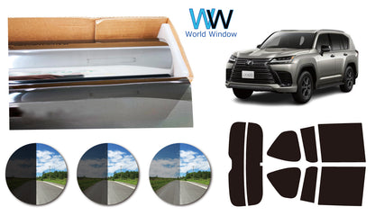 プラススモーク(原着ハードコートタイプ)  トヨタ  レクサスLX (VJA310W)カット済みカーフィルム リアセット スモークフィルム 車検対応