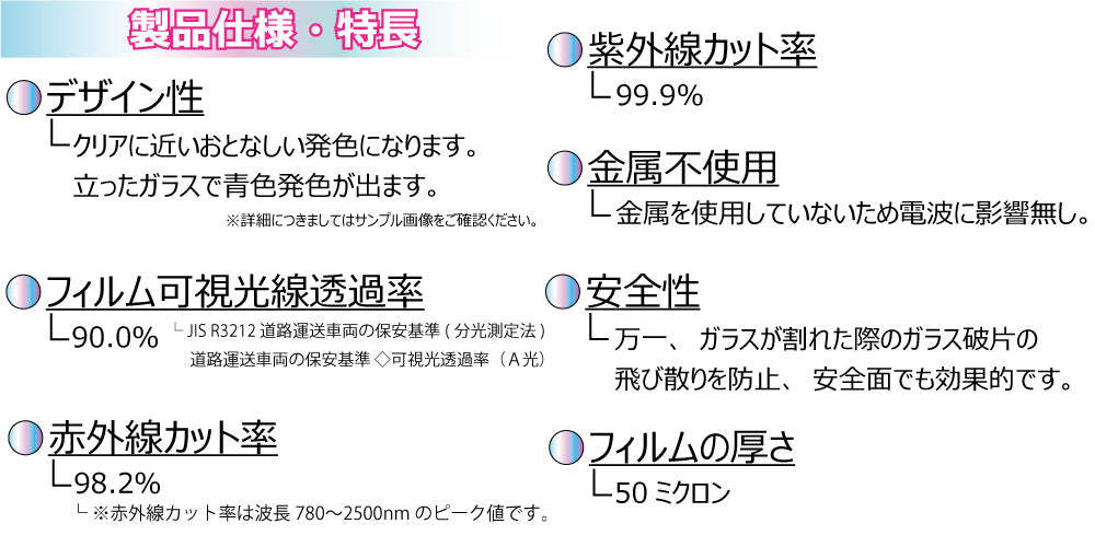 オーロラフィルム (ファインゴースト90) 遮熱フィルム 透過率90% ダイハツ ハイゼット / アトレー デッキバン (S700W/S710W) カット済みカーフィルム フロントドアセット オーロラタイプ ゴーストタイプ ホログラフィック
