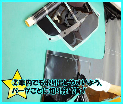 オーロラフィルム (グロウゴースト91) 遮熱フィルム 透過率90％ トヨタ ピクシスメガ (LA700A/LA710A) カット済みカーフィルム フロントドアセット オーロラタイプ ゴーストタイプ ホログラフィック カメレオンフィルム