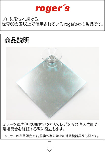 roger's(ロジャース)社 フロントガラス リペア補修用 ミラー