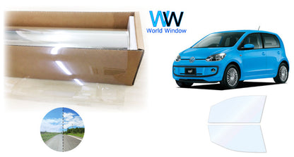 オーロラフィルム (ファインゴースト90) 遮熱フィルム 透過率90% フォルクス・ワーゲン UP!(アップ) 5ドア (AACHY/AACHYW)カット済みカーフィルム フロントドアセット オーロラタイプ ゴーストタイプ ホログラフィック